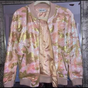 army print bomber jacket